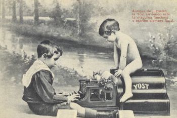 Publicidad de las máquinas de escribir Yost